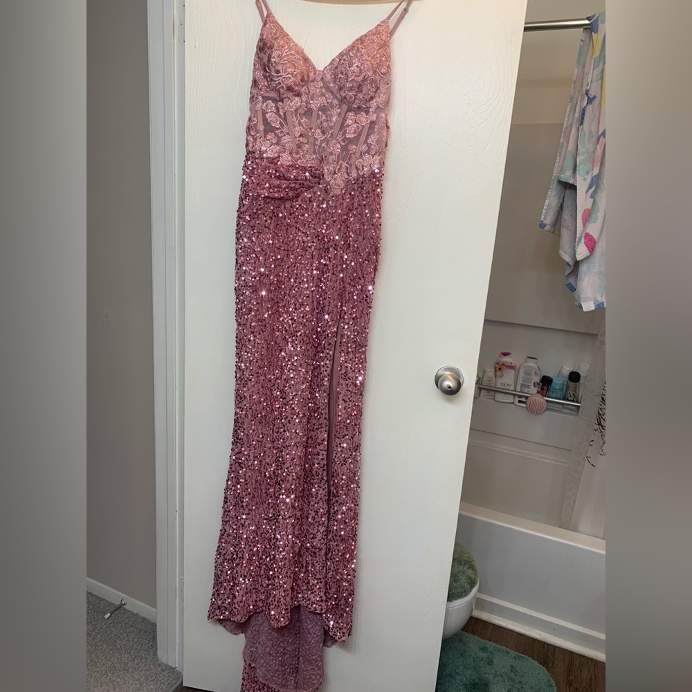 Sequin Pink Gown